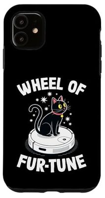 Wheel Of Fur-Tune Cat On Robot Vacuum Cleaner Cat Case for iPhone 11