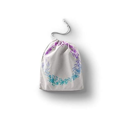 Bonamaison Printed Cotton Produce Bag with Drawstring, Reusable Grocery Bag, Biodegradable Eco-Friendly Bags, Travel Pouch, Sachet Bags, Shopping Bag, Eco Friendly, Foldable, Size: 12x15 cm