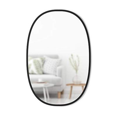 Umbra Hub Espelho de parede oval, 61 x 91 cm, preto