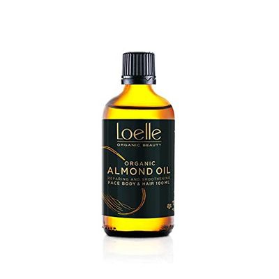 Loelle – ren, kallpressad sötmandelolja – naturlig behandling mot bristningar under graviditeten – fuktgivande kroppsolja – vårdande ansikts- och hårolja 100 ml