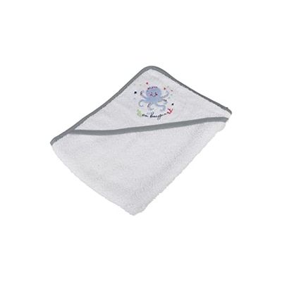 BEBE DOUCEUR, Badcape 75 x 75 cm, 100% katoen, 300 g/m², octopus oceaan