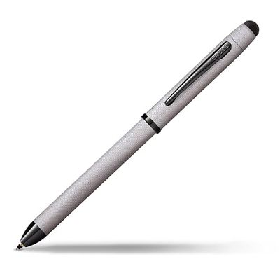 Cross Tech3+ Brushed Chrome PVD Multifunction Pen with Stylus and 0.5mm Lead