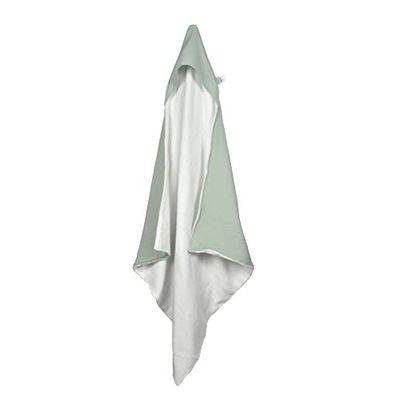 BEBE DOUCEUR Badcape van katoen en badstof, celadongroen, 75 x 75 cm