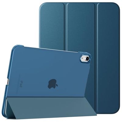 TiMOVO Case for iPad (A16) 11th Generation 11 Inch 2025/iPad 10th Generation 10.9 Inch 2022, Slim Stand Cover with Hard Translucent Back, Support Touch ID, Auto Wake/Sleep, Cobalt Blue