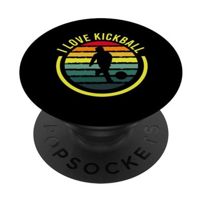 I Love Kickball Funny Sports Game Playground Gift PopSockets PopGrip Adhesivo