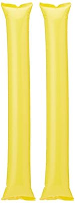 eBuyGB Unisex 1202908-10 eBuyGB Pack of 10 Cheering Sticks Bang Bang Noise Makers Clappers for Football Sports Events , Yellow, Pack UK