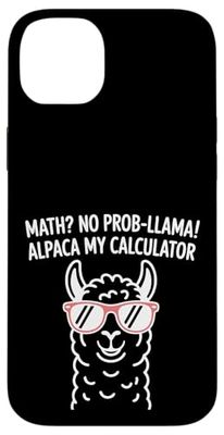 Math No Prob llama Alpaca My Calculator Funny Pun Teacher Case for iPhone 14 Plus
