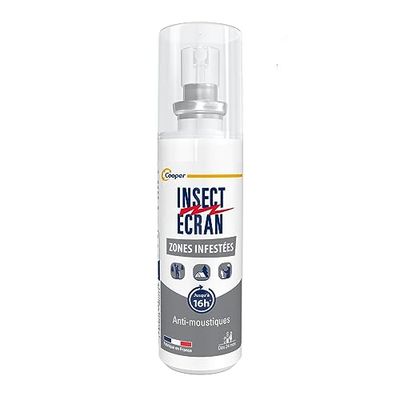 INSECT ECRAN - Spray Anti -Moustiques - Protection contre les piqures de moustiques - Moustiques tigres & tiques - Peau - 50% DEET - Fabriqué en France- Format pocket- 50ml