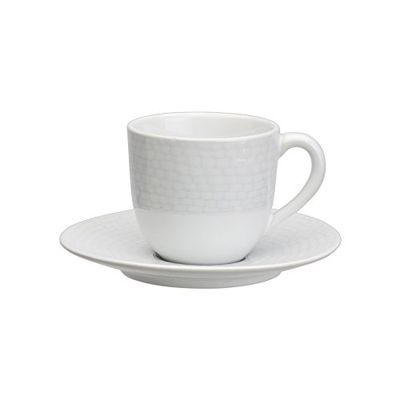 AVET Spain Koppar för kaffe-set med tallrik, lergods 6,8 x 6,82 x 6 cm vit