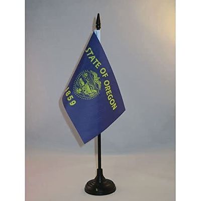 AZ FLAG Drapeau de Table Oregon 15x10cm - Petit Drapeaux DE Bureau Etat américain - USA - Etats-Unis 10 x 15 cm