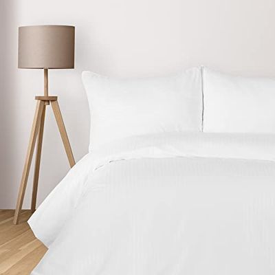 Komfortec Deluxe sängkläder 200 x 200, 3 delar, vitt – påslakan 200 x 200, set med örngott, sängkläder 200 x 200 av mikrofiber med dragkedja, mjuk och strykfri, vit
