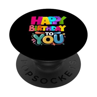 Feliz cumpleaños para ti, fiesta de cumpleaños, hombres, mujeres, niños PopSockets PopGrip Adhesivo
