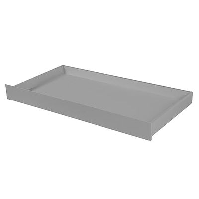 roba Tiroir de Rangement sous Lit Bébé Universel - Tiroir à 4 Roulettes - 138 x 72 x 16 cm - Bois Laqué Taupe / Gris