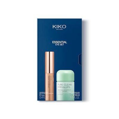 KIKO Milano Essential Eye Set | Make-Up Set: 1 Lash-Reshaping Mascara And 1 Mini Two-Phase Make-Up Remover