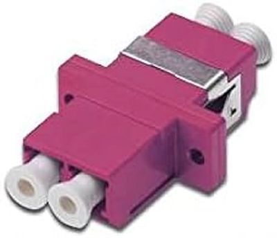 DIGITUS Coupleur fibre optique - LC / LC - OM4 - multimode - fibre optique - technique de réseau - couleur violet