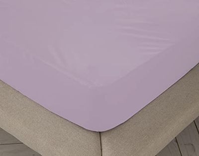 Fitted Sheet Violet 100% Cotton Bed 150 cm (150 x 190 cm)