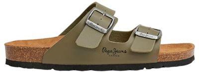 Pepe Jeans Oban Classic 3 W Sandalias para Mujer, Verde (Forest Khaki Green), 3