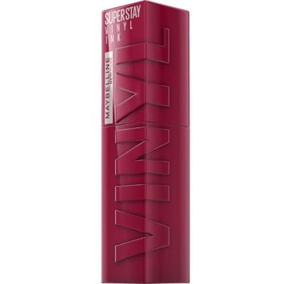 Maybelline New York Tinta Labbra a Lunga Tenuta Superstay Vinyl Ink, Per un Effetto Vinilico fino a 16H, Finish Luminoso e Senza Sbavature, Formula Vegana, Tonalità: 30 UNRIVALED