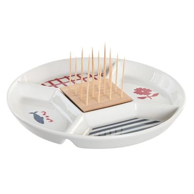 APERITIVO GRES BAMBU 23,5X23,5X7 BLUE RED BIRD