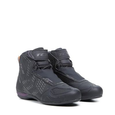 TCX - R04D Lady Waterproof Women's Motorcycle Boots, Mesh Upper with Hot-Melt Coating, Zip and Velcro Closure, Black