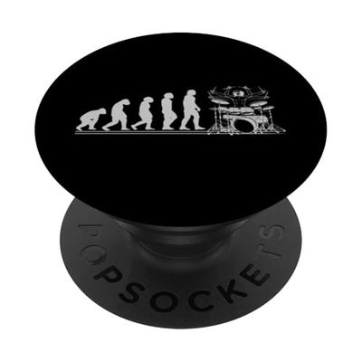 Evolución tambores lecciones baterista música regalos baterista PopSockets PopGrip Adhesivo