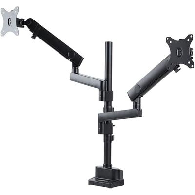 StarTech.com Support Double Écran PC - Bras Double Moniteur VESA - 32" 8kg - Empilables Verticalement - Porte 2 Écrans Hauteur Réglable/Articulé - Fixation Pince/œillet (ARMDUALPIVOT)