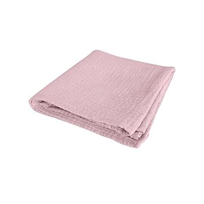 Sábana Bajera 100% Gasa de algodón, 60 x 120 cm, Rosa