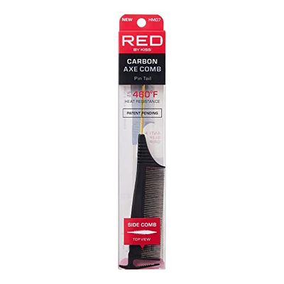 RED by Kiss Peigne à cheveux en carbone anti-frisottis résistant à la chaleur (queue d'épingle)
