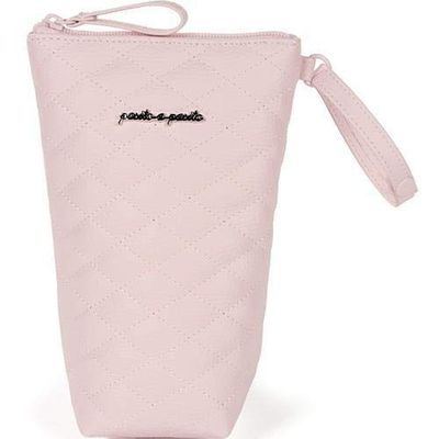 Pasito a pasito 73772 - Capa de biberão acolchoada com nés, cor-de-rosa