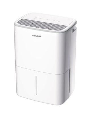 COMFEE' CDDOE-12DEN7-QA3(EU) Luchtontvochtiger voor huis, schimmel, 12 l/24 uur, geschikt voor jerrycans van 20 m², geluidsarm, draaibare wielen, droogmodus, dubbele drainage, timer
