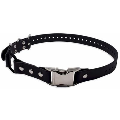 Educator Quick Snap Dog Colar, Biothane, Waterproof, Odorproof, Easy Connect Disconnect Clasp and D Ring with Comfort Bungee Loop ajustável para um ajuste personalizado, preto, 2,54 cm