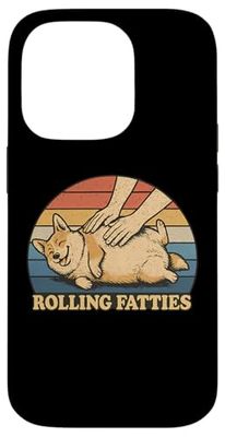 Corgi Rolling Fatties Pun Joke Dog Lover Case for iPhone 14 Pro
