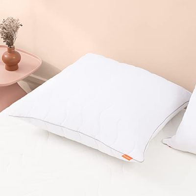 Sweetnight Oreiller 80x80, Coussin Carré avec Fermeture Éclair, Oreiller Hôtelier Réglables, Oreiller Doux et Respirant Confort Durable, Coussin 1300g de Rembourrage Polyester