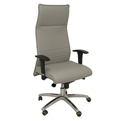 Piqueras Y Crespo (PIQU7) Fauteuil Albacete XL, kunstleer, grijs tot 160 kg, bureaustoelen, eenheidsmaat