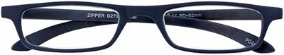 Lesebrille ZIPPER, blau, 2.00 dpt.: Lesebrille mit Federtechnik und Etui, Stärke: +2.00 dpt. (in weiteren Farben/Stärken erhältlich)