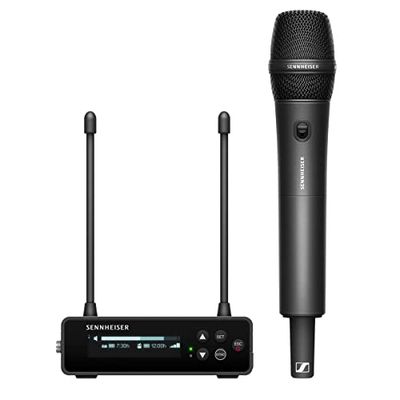 Sennheiser EW-DP 835 Set (Q1-6) Sistema de micrófono inalámbrico UHF Digital portátil con transmisor portátil SKM-5 y módulo de micrófono dinámico cardioide MMD 835 - Negro (700030)