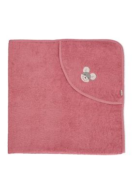 Sterntaler Gots Mabel - Toalla de baño para niña, con Capucha, diseño de ratón, Lavable, Bio, Color Rosa