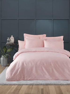 Nuit Des Rêves Set di copertine doppie trapunte (200 x 200 cm), colore cipria, 70% cotone, 30% poliestere, 2 federe (80 x 80 cm), lavabile in lavatrice, design elegante