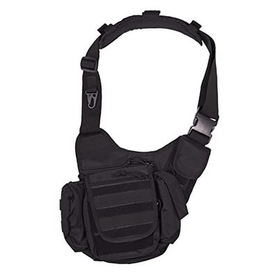 Mil-Tec Homme Sling Sac, Noir, Taille Unique