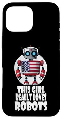 This girl really loves robots, Robotics for Kids Robot Case for iPhone 16 Pro Max