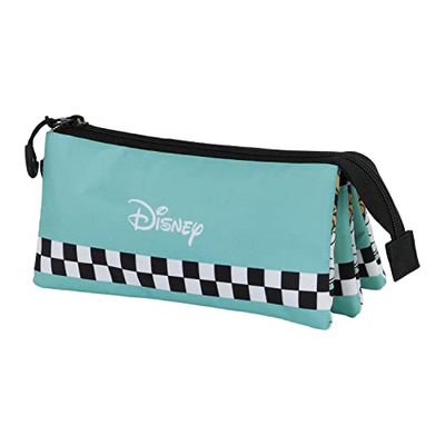 Disney Mickey Mouse Squares-FAN Triple Pencil Case 2.0, Blue, 23 x 11 cm