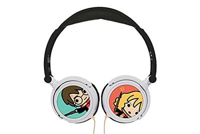 Harry Potter Casque Audio stéréo, Puissance sonore limitée, Pliable et Ajustable, Blanc/doré, HP015HP