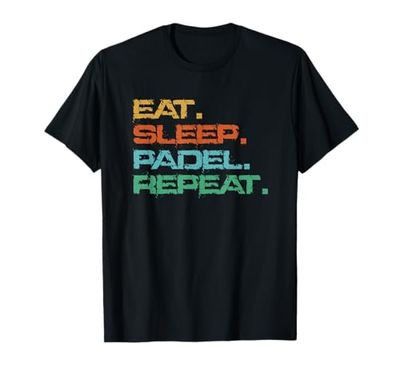 Padel Tennis Regalo Eat Sleep Padel Repeat Divertente Regalo Maglietta