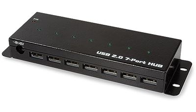 LogiLink UA0318 - Hub USB 2.0, 7 porte, versione industriale