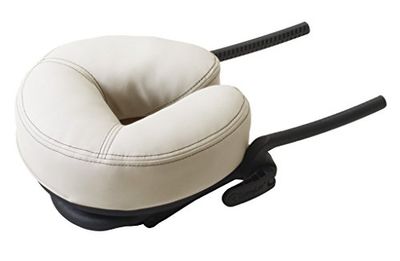 EarthLite Massagetafel, gezichtshouder, flexsteun, zelfinstellend, flexibel platform met strata-geheugenschuim, gezichtskussen, vanillecrème