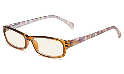Eyekepper Computer Glasses Digital Eye Strain Prevention Reading Glasses (Brown, 1.25)