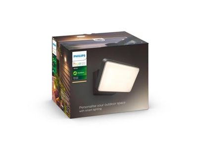 Philips Hue White Projecteur extérieur WELCOME - Noir, fonctionne avec Alexa, Google Assistant et Apple Homekit