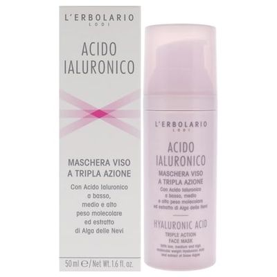 LErbolario Hyaluronic Acid Triple Action Face Mask For Unisex 1.6 oz Mask