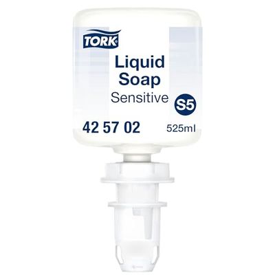 Tork Sapone liquido Mini per pelli sensibili, S5, compatibile con dispenser per sapone Mini, a basso impatto allergenico, 8 flaconi da 525 ml, 425702