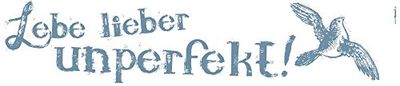 Komar - Deco-Sticker LEBE LIEFDE ONPERFECT - 14 x 70 cm - Muurtattoo, muurstickers, muurstickers, muurstickers, muurtattoo, spreekwoord, citaat, duif - 18004h